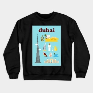 Dubai city poster Crewneck Sweatshirt